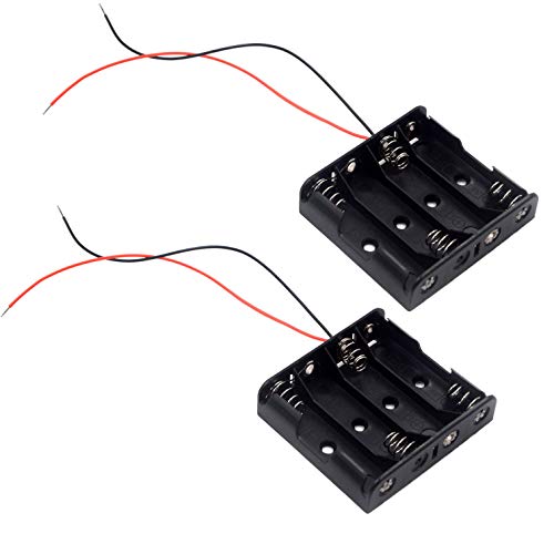LampVPath (Pack of 2 4 AA Battery Holder, 4 AA Battery Holder with Leads, 4 AA Battery Holder with Wires - Image 1