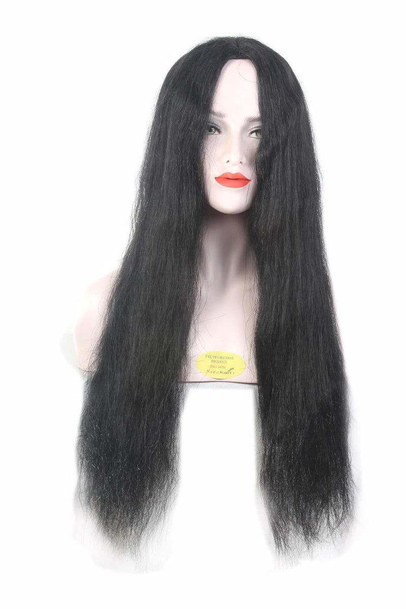 Ritzkart Straight Long Indian Womens Black Hair Wig 32 Inch Black - Image 3