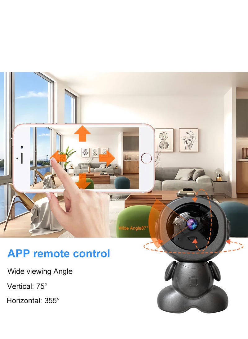 كاميرا روبوت واي فاي داخلية، صوت ثنائي الاتجاه، دوران بانورامي 360 درجة، اتصال صوتي متنقل لمراقبة - Image 5