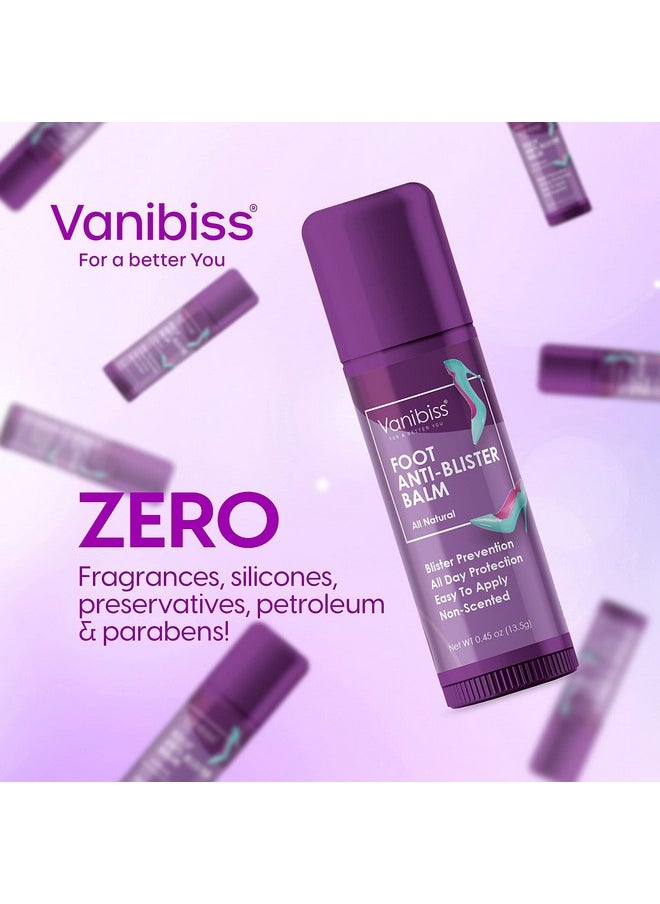 Vanibiss - Foot Anti Blister Balm Foot Blister Prevention Anti Friction Balm Stick And Foot Chafing Relief Heel Blister Blocker Prevent Shoe Strap Friction Natural Foot Care (0.45Oz) - Image 1