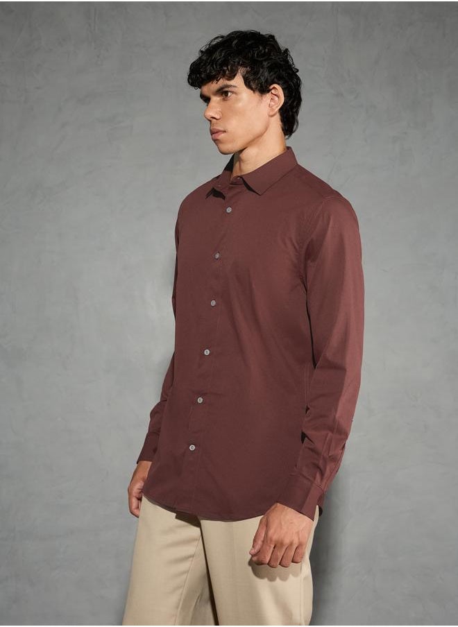 Technosport Technosport Solid 2-Way Stretch Long Sleeve Regular Fit Shirt  - Image 3