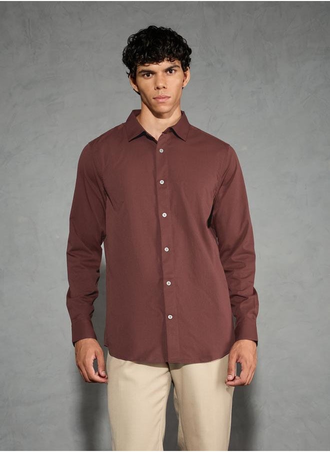 Technosport Technosport Solid 2-Way Stretch Long Sleeve Regular Fit Shirt  - Image 2