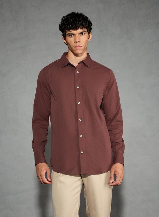 Technosport Solid 2-Way Stretch Long Sleeve Regular Fit Shirt - Image 2