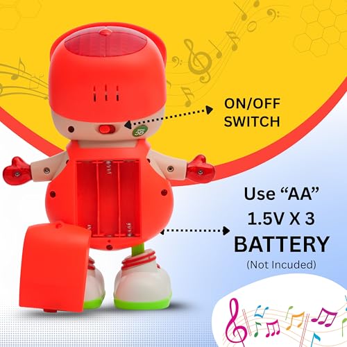 Gooyo GY-3049 Dancing Buddy Toy with Vibrant Light Effect & Musical Sound | Best Dancing & Musical Toy for Kids | Dancing Boy Toy | Red | 3xAA Battery (Not Included) - Image 4