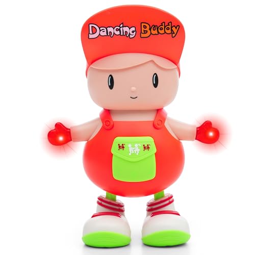 Gooyo GY-3049 Dancing Buddy Toy with Vibrant Light Effect & Musical Sound | Best Dancing & Musical Toy for Kids | Dancing Boy Toy | Red | 3xAA Battery (Not Included) - Image 1