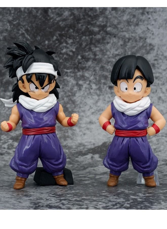 Dragon Ball - Set of 2 Anime Dragon Ball Gohan Action Figure, Son Gohan Figure Toy, Gohan Realistic Statue Figure, Office Desktop Decoration Ornaments, Super Collectible Model Statue Anime Figure Toy - Image 1