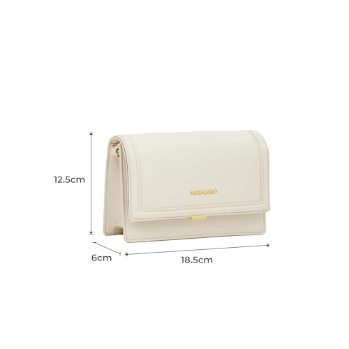 Miraggio Monique Crossbody Bag For Women With Adjustable And Detachable Sling Strap (Ivory) - Image 3