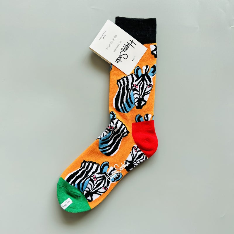 New Happy Socks Swedish Ins Socks Fashion Cartoon Happy Women'S Socks Mid-Tube Couple Long Beautiful Legs Trendy Socks - Image 3