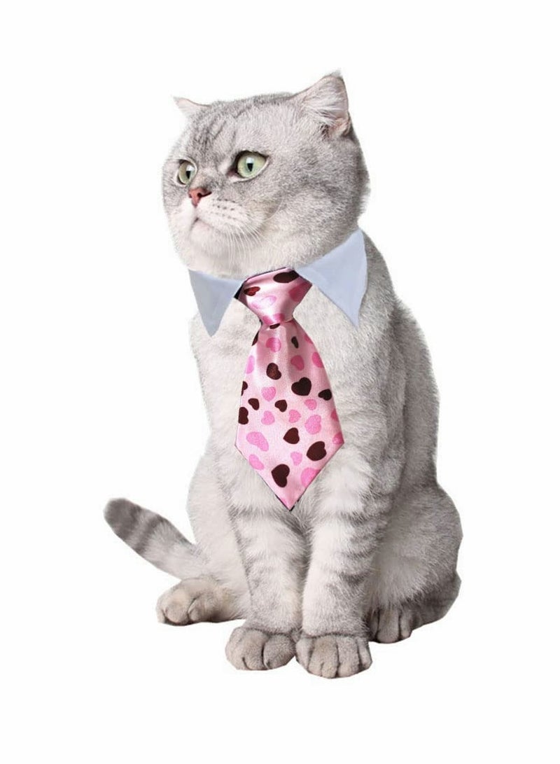 Pets Ties Pet Collar, 4 Pieces Adjustable Dog Tie Cat Ties Pets Bow Costume Necktie Collar for Small Dogs Puppy Cats Grooming Accessories - Image 2