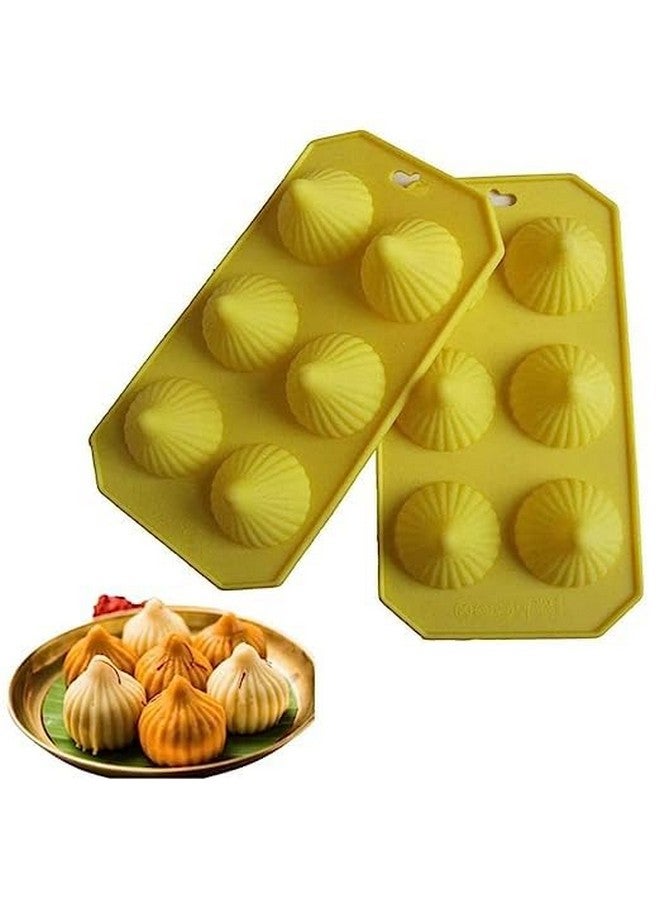 MoldBerry MoldBerry Silicone Chocolate Mould | 6 Cavity Silicone Modak Shape Chocolate Mould | Modak Filling Mould for Brownie, Cake, Cookie, Fondant, Candy, Pudding (Multicolor - PK1) - Image 5