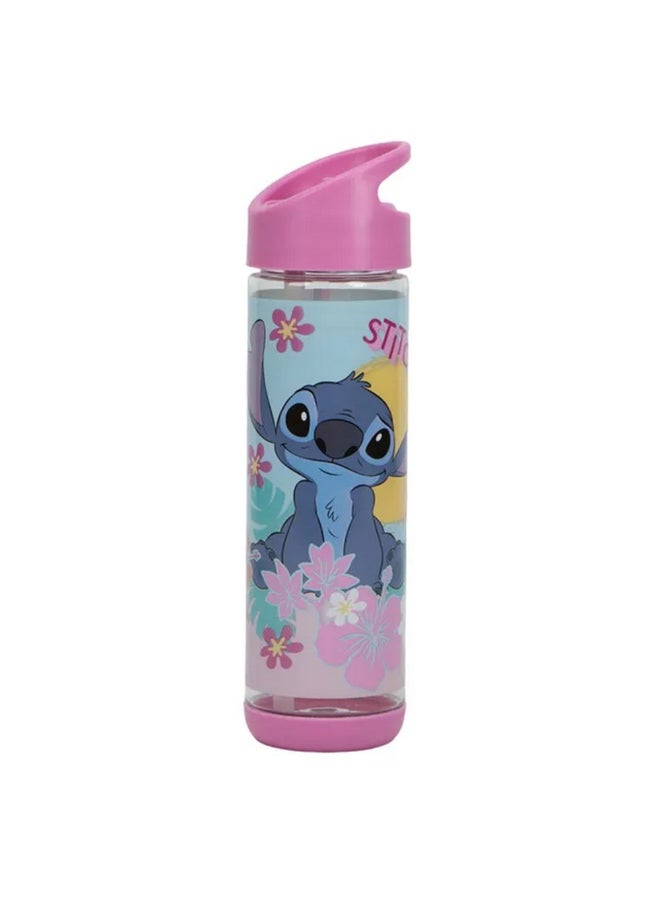 SunCe Disney Stitch Plastic Water Bottle with Straw Multicolour 500 ml SUNS-4300SCH  - Image 1