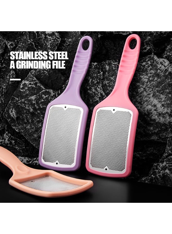 مبرد قدم احترافي من الفولاذ المقاوم للصدأ لإزالة الجلد الميت والكالو بفعالية فائقة – مبشرة قدم معدنية بسطح حاد دقيق لإزالة تشققات الكعب والجلد السميك – راسب قدم بمقبض مريح مانع للانزلاق مع فتحة تعليق – أداة عناية بالقدمين للاستخدام الجاف والرطب – مزيل مسامير القدم وتنعيم الكعب للرجال والنساء – أداة باديكير منزلية احترافية تدوم طويلاً وسهلة التنظيف - Image 3