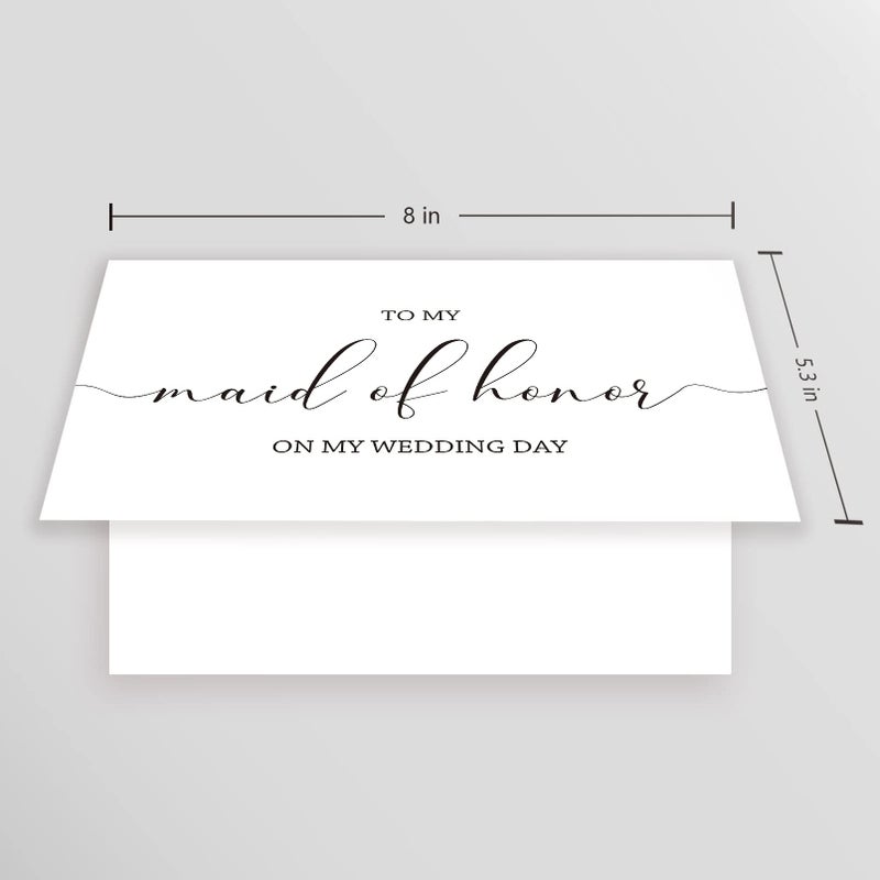Goroar to My Maid of Honor on My Wedding Day, to My Maid of Honor, Wedding Day Cards, Bridal Party Wedding Day, Thank You Card - Image 2