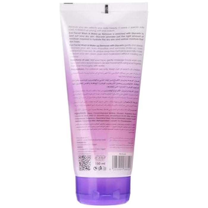 Eva Skin Care - Face Wash and Makeup Remover with Glycerin, Dry Skin, 150ml (Pack of 2) - Image 2