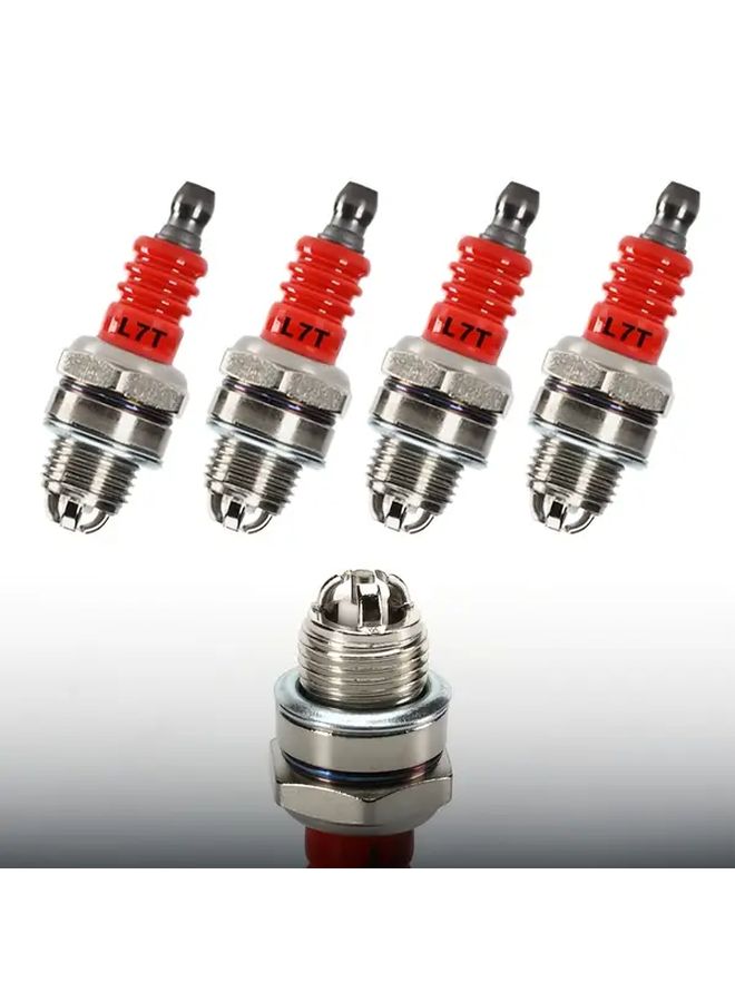 Set Of 10 High Quality 3 Electrode Spark Plug L7T For 2 Stroke Engines Gas Chainsaws Brush Cutters Hedge Trimmers Replacement Accessories Petrol Blow Gun Parts Chain Saw Components Garden Tool Substitute - Image 4