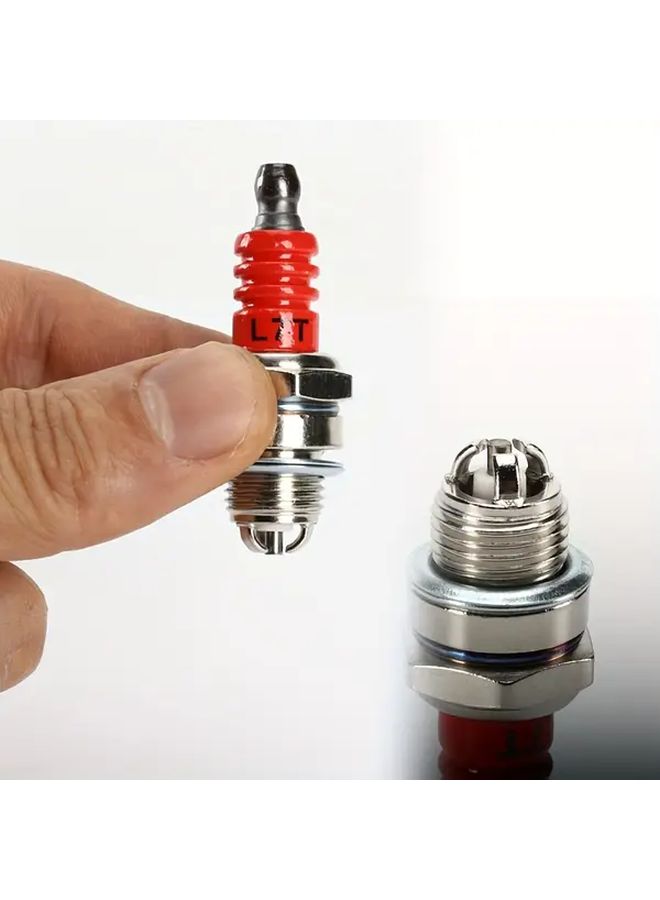 Set Of 10 High Quality 3 Electrode Spark Plug L7T For 2 Stroke Engines Gas Chainsaws Brush Cutters Hedge Trimmers Replacement Accessories Petrol Blow Gun Parts Chain Saw Components Garden Tool Substitute - Image 2