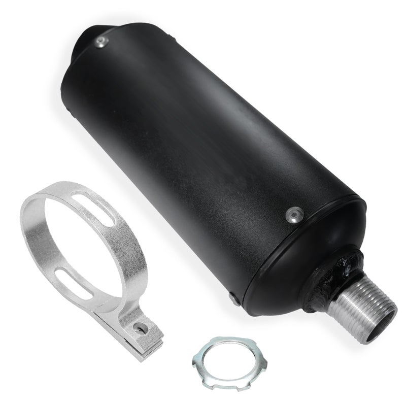 JMCHstore Performance Exhaust Muffler Silencer for Predator 212 196cc GX160 420cc 301cc GX390 98cc 65hp Coleman CT200U BT200X KT196 CT100U Baja Massimo MB200 Go Kart Engine Mini Bike Parts Black