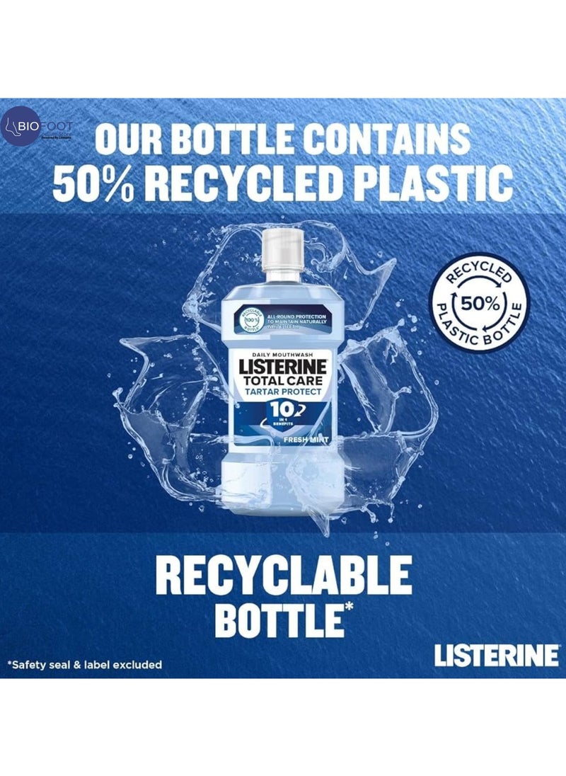 Listerine Total Care Tartar Protect Mouthwash Blue 500ml  - Image 2
