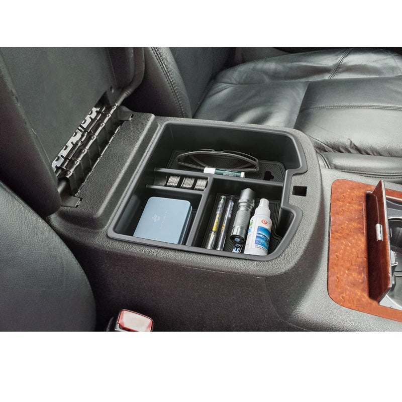 TOPINSTALL Center Console Organizer Compatible with 2007-2014 Chevy Silverado GMC Sierra Avalanche Tahoe Suburban Yukon Yukon XL Accessories, Truck Console Organizer Storage Full Size Tray - Image 4