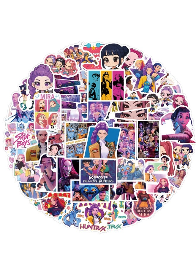 مجموعة ملصقات فينيل لعصابات صائدي الشياطين، 110 قطعة، ملصقات فينيل مقاومة للماء، مجموعة شخصيات أنمي لأجهزة الكمبيوتر المحمول، هدايا زجاجات المياه وديكورات أعياد الميلاد - Image 5