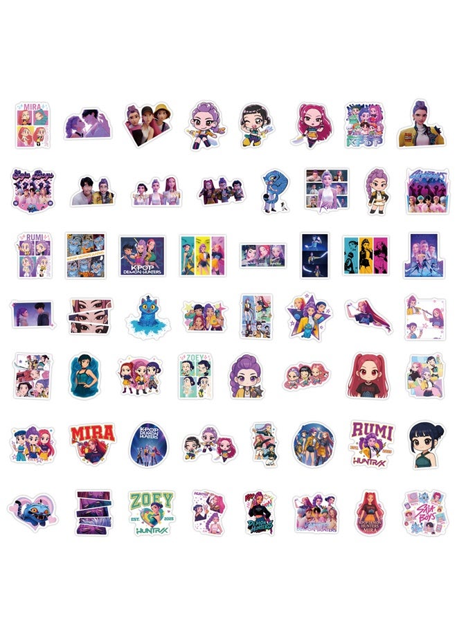 مجموعة ملصقات فينيل لعصابات صائدي الشياطين، 110 قطعة، ملصقات فينيل مقاومة للماء، مجموعة شخصيات أنمي لأجهزة الكمبيوتر المحمول، هدايا زجاجات المياه وديكورات أعياد الميلاد - Image 3