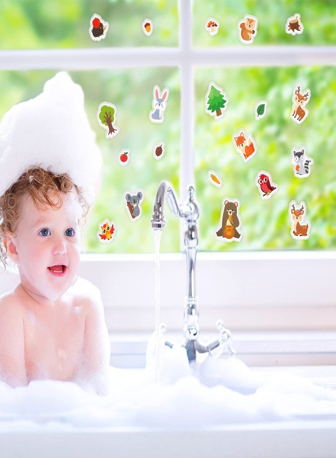 Tevxj 20 PCS Woodlad animals Thick Gel Clings woodland Window Gel Clings Decals Stickers for Kids Toddlers and Adults Home Airplane Classroom Nursery woodland Party Supplies Decorations Removable and - Image 4