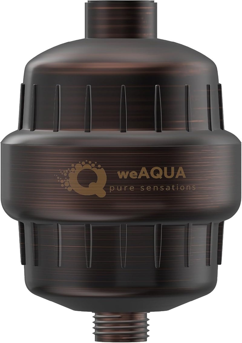 WEAQUA Heavy Duty NO BS Shower Filter – 99% Removal for Hard Water, Chlorine, Fluoride, Heavy Metals, Micro-life, Organics and More (Oil Rubbed Bronze) - Image 1