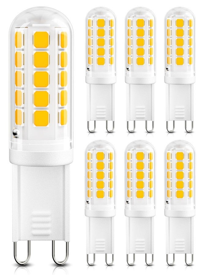 DiCUNO G9 LED Bulb, 3000K Warm White, G9 LED Light Bulbs 4W, Equivalent to 40W Halogen Replacement, Non-dimmable, 400 LM, T4 Bi-pin Base Replacement for Chandelier Light, Home Lighting, 6 Pack - Image 1