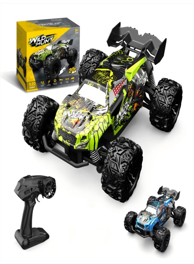 [2.4Ghz, All-terrain Semi-truck Racing]2.4Ghz remote-controlled all-terrain electric Off-road Monster Truck | 1:20 scale, 20 kilometers per hour (12.43 miles per hour), children's toy-level remote-controlled vehicle - Image 3