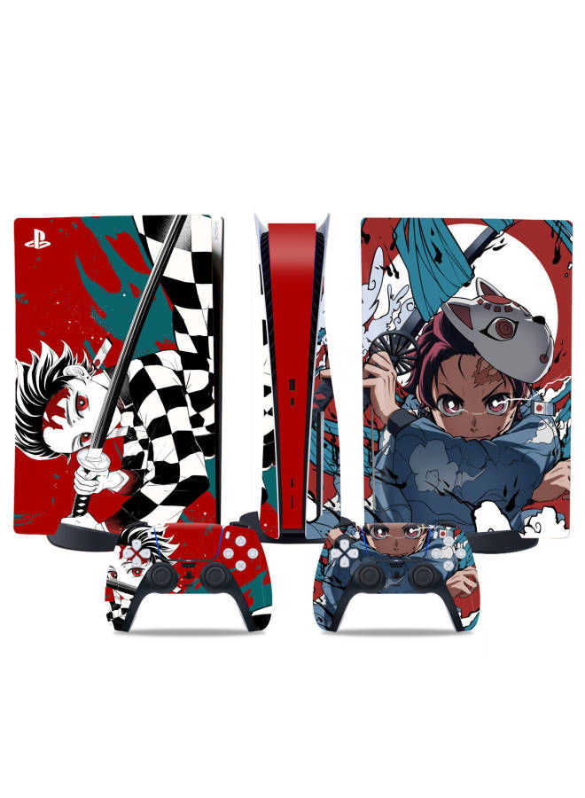 Applicable To PS5 Host Stickers Ps5 Optical Drive Digital Version Film Color Stickers Handle Frosted Pain Stickers Ghost Blade-Color:TN-DiskPS5-8880 - Image 3