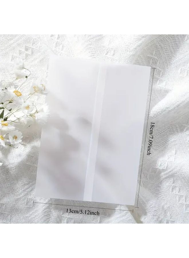 20 Pcs Solid Color Transparent Matte Wedding Invitation Envelopes Pre Folded Stationery - Image 4