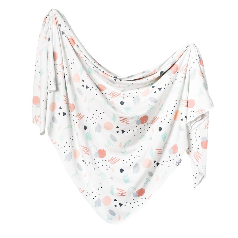 Copper Pearl Copper Pearl Large Premium Knit Baby Swaddle Receiving Blanket Bayside