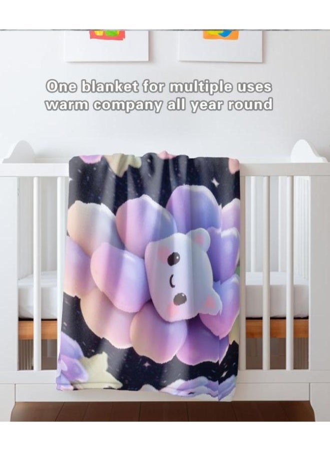 عام بطانية رقيقة من الفانيلا (حرارة ومريحة، ومناسبة للنوم واستخدام اللعبة والغبار والرمل) 150 سم * 200 سم - 1200 - Image 1