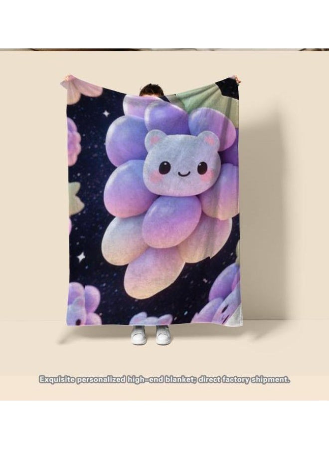 عام بطانية رقيقة من الفانيلا (حرارة ومريحة، ومناسبة للنوم واستخدام اللعبة والغبار والرمل) 150 سم * 200 سم - 1200 - Image 4