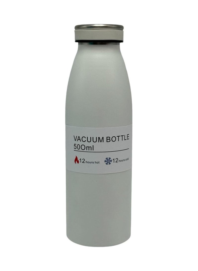 كيوشوب زجاجة مياه ترمس بريميوم من كيوشوب®️ سعة (500ml)، زجاجة شرب عالية الجودة، تحافظ على المشروبات ساخنة وباردة، مثالية للاطفال، معزولة بتفريغ الهواء، امنة للاستخدام في غسالة الصحون  - Image 1