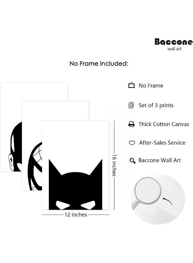 Baccone فن الجدران القماشية لبطل خارق باكون 12x16 بدون إطار - Image 2