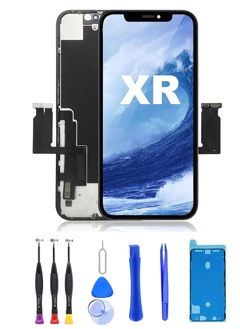 for iPhone XR LCD Screen Replacement 6.1 Inch Frame Assembly Display and 3D Touch Screen Digitizer with Repair Tools Kit for A1984,A2105,A2106,A2108