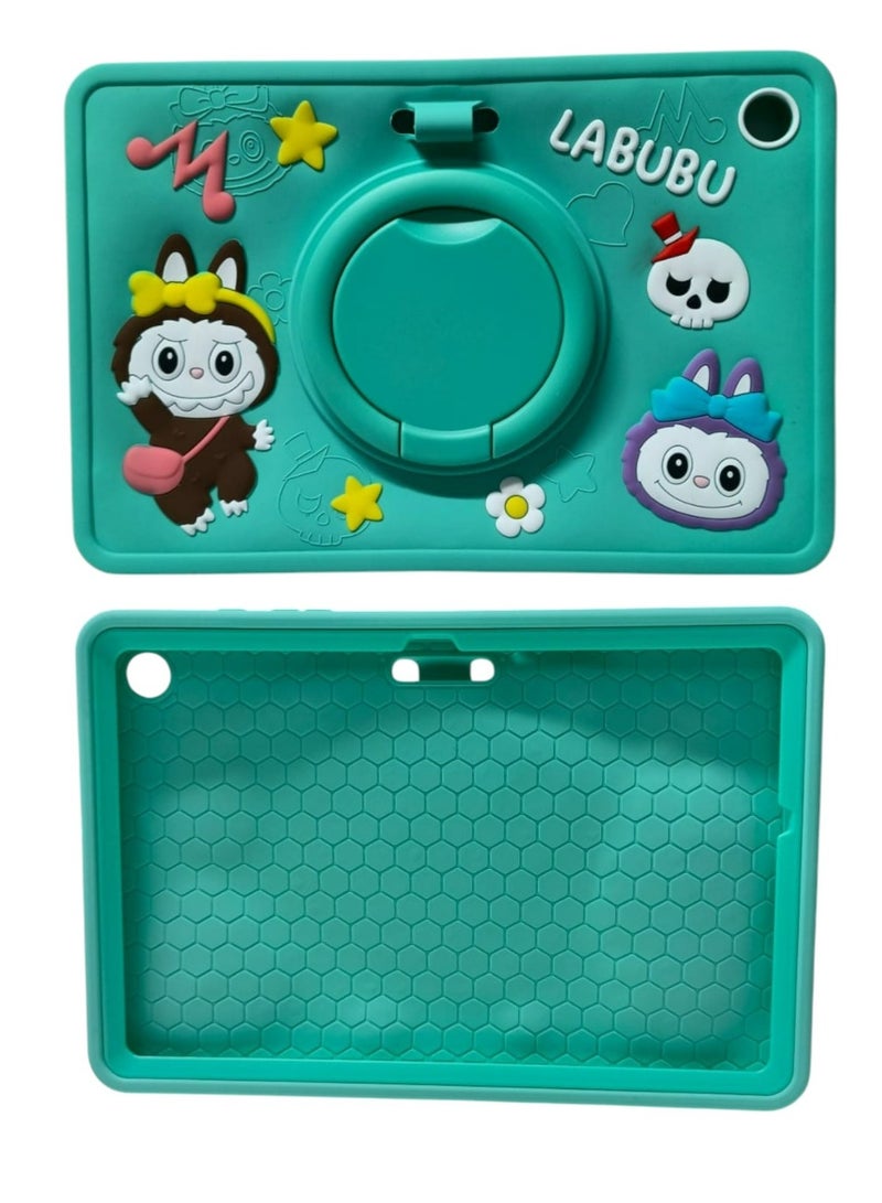 LABUBU غطاء لجهاز سامسونج جالكسي تاب A9 بلس غطاء حماية إضافي 11 بوصة، غطاء واقي صلب مضاد للصدمات للأطفال والفتيات والفتيان، تاب A9 بلس/A9+ 5G 11 بوصة 2023 SM-X210 SM-X215 SM-X216 SM-X218، غطاء خلفي صلب رفيع مع حامل واقي لجهاز جالكسي تاب A9 بلس 2023 - Image 2