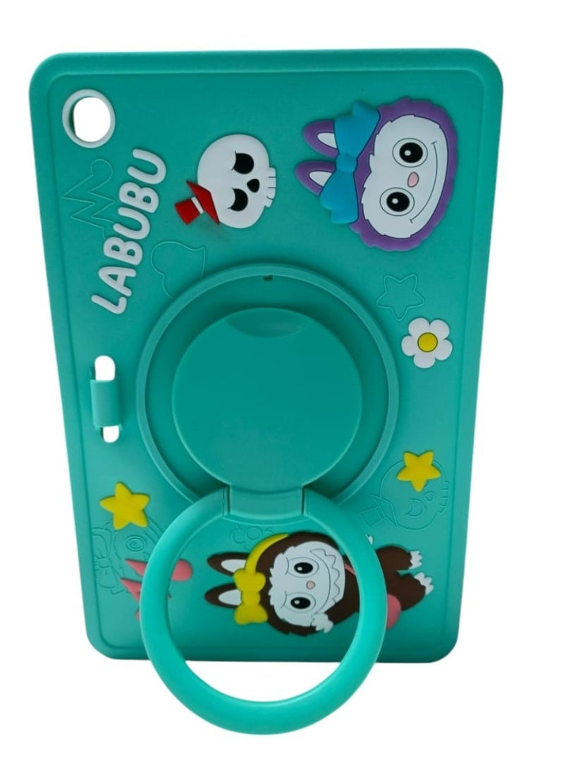 LABUBU غطاء لجهاز سامسونج جالكسي تاب A9 بلس غطاء حماية إضافي 11 بوصة، غطاء واقي صلب مضاد للصدمات للأطفال والفتيات والفتيان، تاب A9 بلس/A9+ 5G 11 بوصة 2023 SM-X210 SM-X215 SM-X216 SM-X218، غطاء خلفي صلب رفيع مع حامل واقي لجهاز جالكسي تاب A9 بلس 2023 - Image 3