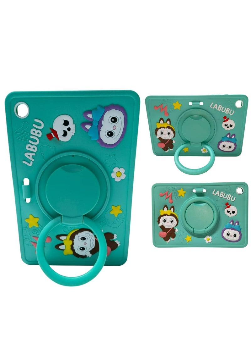 LABUBU غطاء لجهاز سامسونج جالكسي تاب A9 بلس غطاء حماية إضافي 11 بوصة، غطاء واقي صلب مضاد للصدمات للأطفال والفتيات والفتيان، تاب A9 بلس/A9+ 5G 11 بوصة 2023 SM-X210 SM-X215 SM-X216 SM-X218، غطاء خلفي صلب رفيع مع حامل واقي لجهاز جالكسي تاب A9 بلس 2023 - Image 5