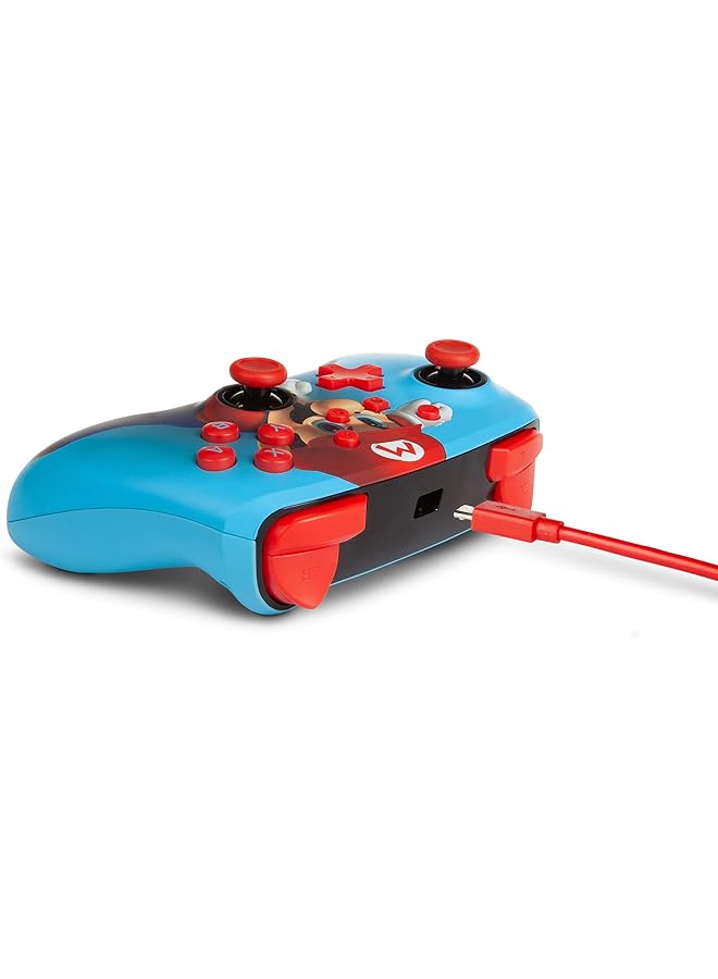 باور أيه وحدة تحكم سلكية محسنة لجهاز Nintendo Switch OLED Model Nintendo Switch و Nintendo Switch Lite وحدة تحكم لعبة Mario Punch Gamepad وحدة تحكم سلكية مرخصة رسميًا - Image 5