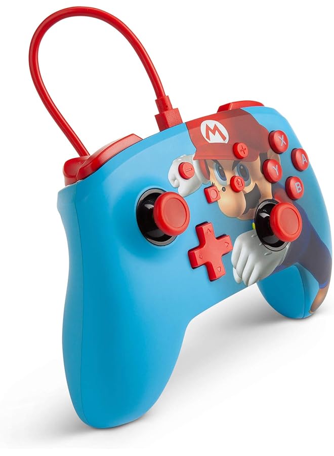 باور أيه وحدة تحكم سلكية محسنة لجهاز Nintendo Switch OLED Model Nintendo Switch و Nintendo Switch Lite وحدة تحكم لعبة Mario Punch Gamepad وحدة تحكم سلكية مرخصة رسميًا - Image 2