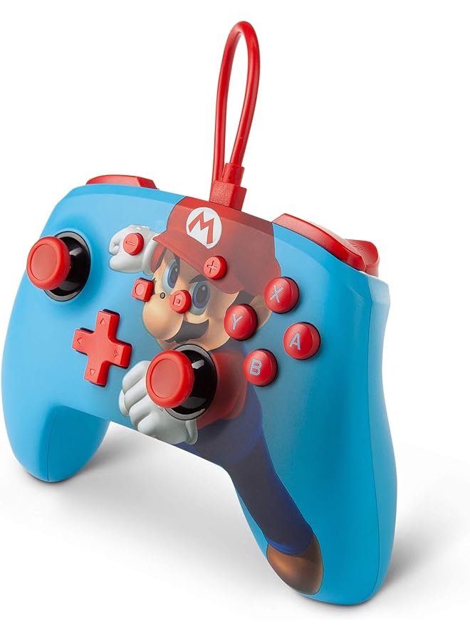 باور أيه وحدة تحكم سلكية محسنة لجهاز Nintendo Switch OLED Model Nintendo Switch و Nintendo Switch Lite وحدة تحكم لعبة Mario Punch Gamepad وحدة تحكم سلكية مرخصة رسميًا - Image 4