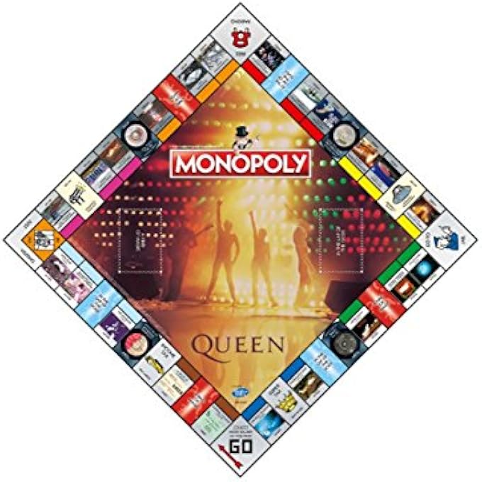 Winning Moves Queen Monopoly Board Game Advance to Wembley Hyde Park The Forum Los Angeles Take your chances with A Kind of Magic and In the Lap of the Gods cards gift for players aged 8 plus - Image 3