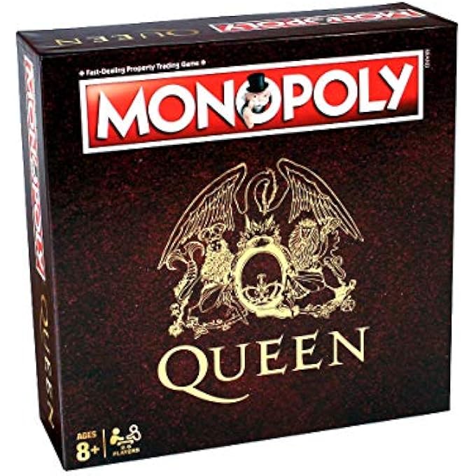 Winning Moves Queen Monopoly Board Game Advance to Wembley Hyde Park The Forum Los Angeles Take your chances with A Kind of Magic and In the Lap of the Gods cards gift for players aged 8 plus - Image 1