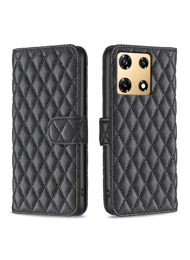 Zaboon Case For Infinix Note 30 Pro Diamond Lattice Wallet Flip Leather Phone Case - Image 1