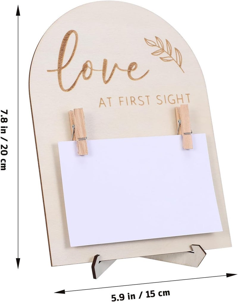 Wooden Sonogram Picture Frame 15Cm X 10Cm X 2.5Cm Boxwood with Stand and Clip Shower Nursery Décor Keepsake - Image 4