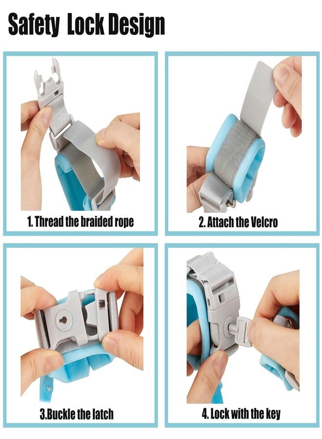 DKWIN Anti Lost Wrist Link, Toddler Harness Walking Leash Safety Child Wristband Leashes Key Lock for Babies Kids - Image 3