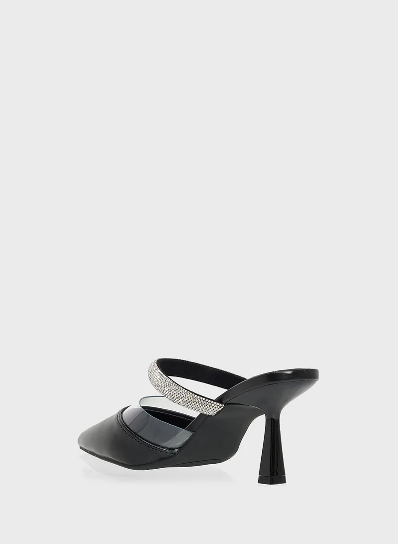 ELLA Slip On Heeled Mule