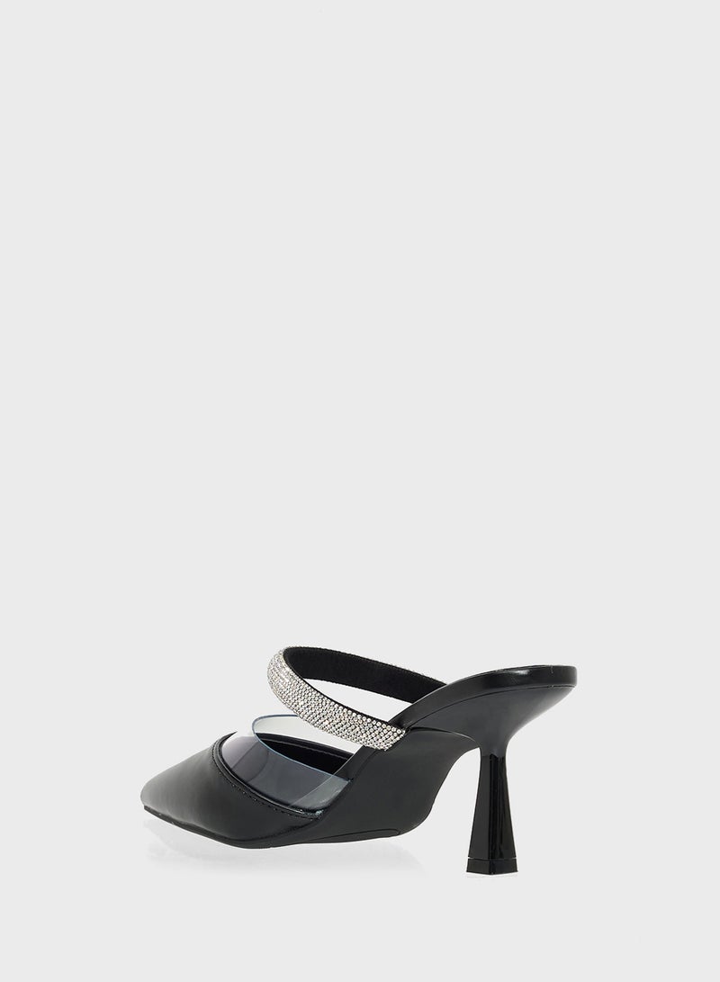 ELLA Slip On Heeled Mule  - Image 3